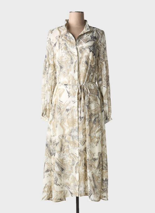 Rochie lungă bej MSCH COPENHAGEN femeie