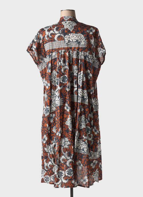 Rochie midi maro LA REINE TRICOTE femeie