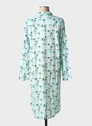 Rochie midi croială fluidă mâneci lungi albastru AMOUR femeie