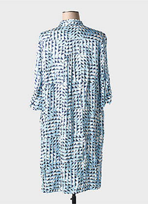 Rochie midi croială fluidă mâneci 3/4 albastru MARC AUREL femeie