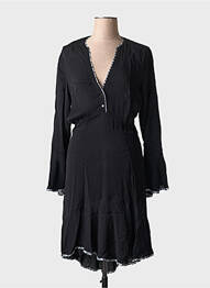 Rochie midi mâneci lungi mâneci lungi negru SCOTCH & SODA femme