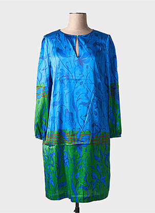 Rochie midi imprimeu floral mâneci lungi albastru CATNOIR femeie