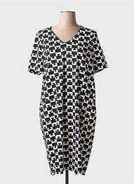 Rochie midi mâneci scurte mâneci scurte negru ZILCH femme