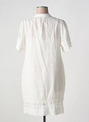 Rochie scurtă mâneci scurte mâneci scurte alb HARTFORD femeie
