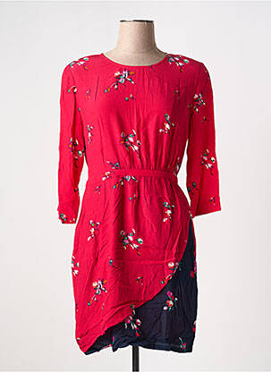 Rochie scurtă mâneci 3/4 mâneci 3/4 roșu IDANO femeie