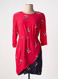 Rochie scurtă mâneci 3/4 mâneci 3/4 roșu IDANO femeie