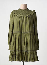 Rochie scurtă croială evazată mâneci lungi verde SCOTCH & SODA femeie