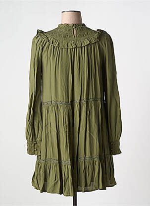 Rochie scurtă croială evazată mâneci lungi verde SCOTCH & SODA femeie
