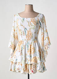 Rochie scurtă mâneci 3/4 mâneci 3/4 alb JAASE femeie