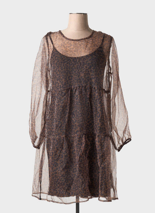 Rochie scurtă maro CREAM femeie