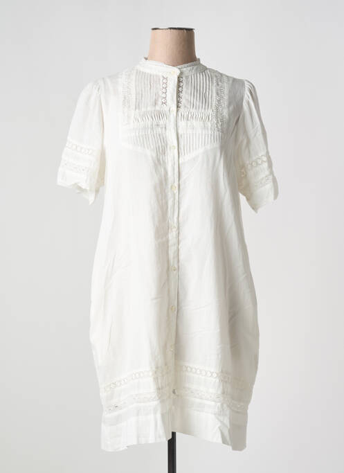 Rochie scurtă mâneci scurte mâneci scurte alb HARTFORD femme