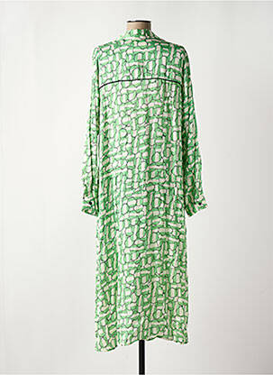 Rochie lungă mâneci lungi mâneci lungi verde TOUPY femeie