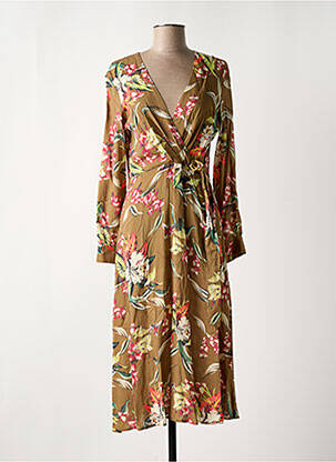Rochie midi imprimeu floral mâneci lungi verde ALDO MARTIN'S femeie