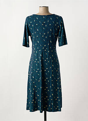 Rochie midi imprimeu fantezie mâneci scurte albastru ZILCH femeie