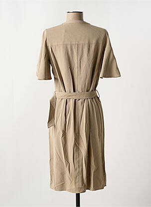 Rochie midi mâneci scurte mâneci scurte maro YAYA femeie