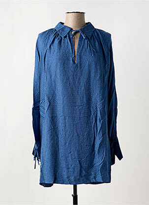 Rochie scurtă croială fluidă mâneci lungi albastru ATTIC AND BARN femeie