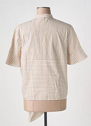 Cămașă țesătură poplin mâneci scurte bej SCOTCH & SODA femeie