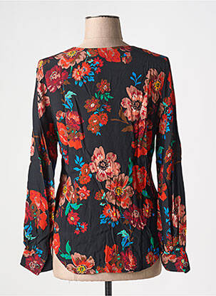 Bluză imprimeu floral mâneci lungi negru LA PETITE FRANCAISE femeie