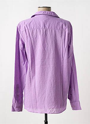 Cămașă croială dreaptă mâneci lungi violet AMOUR femeie