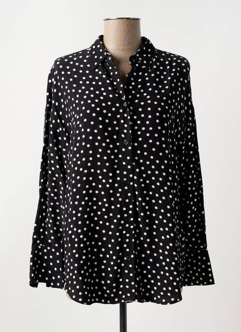 Cămașă țesătură crep mâneci lungi negru FIVE femme