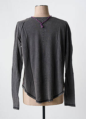 Tricou mâneci lungi mâneci lungi gri ONE TEE femeie