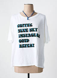 Tricou serigrafie mâneci scurte alb ONE TEE X VERONICA LOUBRY femeie