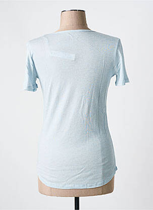 Tricou elasticitate mâneci scurte albastru MAJESTIC FILATURES femeie