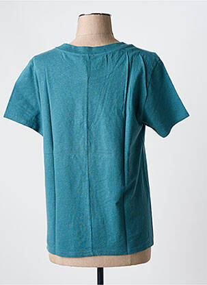 Tricou croială dreaptă mâneci scurte albastru AMERICAN VINTAGE femeie