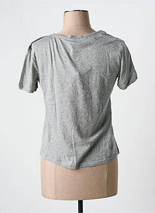 Tricou elasticitate mâneci scurte gri AMERICAN VINTAGE femeie