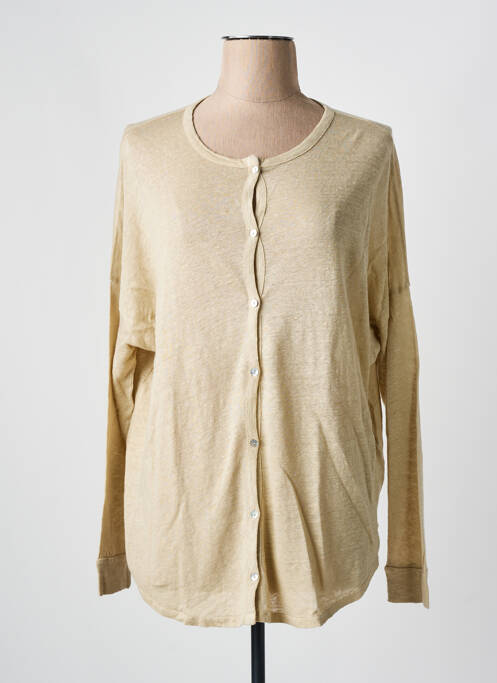 Vestă cu mâneci lungi bej MAYJUNE femeie