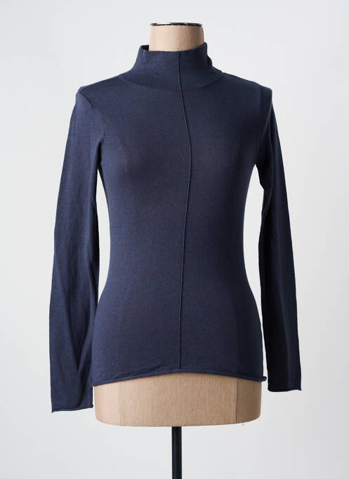 Pulover cu guler înalt albastru YAYA femeie