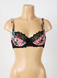 Sutien broderie sutien cupe întregi cu decolteu înalt negru ANTIGEL femeie