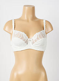 Sutien efect material satinat sutien cupe întregi cu decolteu înalt bej LOUISA BRACQ femme