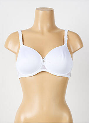 Sutien efect material satinat top sutien modelat alb LOUISA BRACQ femeie