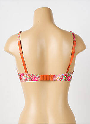 Sutien efect material satinat top sutien modelat portocalie ANTIGEL femeie