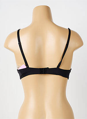 Sutien efect material satinat top sutien push-up negru ANTIGEL femeie