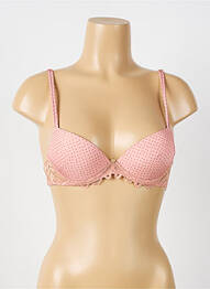 Sutien efect material satinat top sutien push-up roz ANTIGEL femme