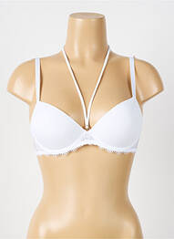 Sutien efect material satinat top sutien push-up alb ANTIGEL femme