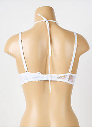 Sutien efect material satinat top sutien push-up alb ANTIGEL femeie