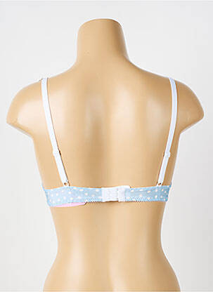 Sutien efect material satinat top sutien push-up albastru ANTIGEL femeie