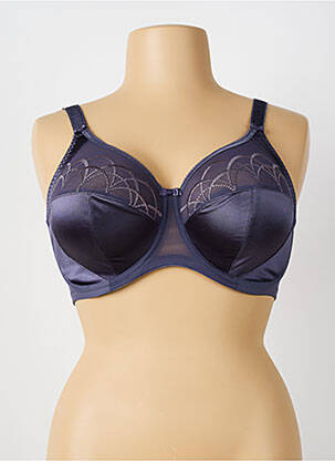 Sutien efect material satinat sutien cupe întregi cu decolteu înalt violet ELOMI femeie