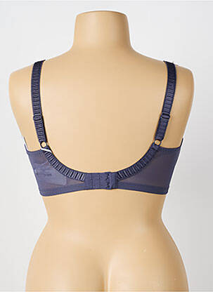 Sutien efect material satinat sutien cupe întregi cu decolteu înalt violet ELOMI femeie