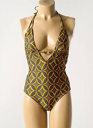 Costum de baie dintr-o singură piesă galben ANTIGEL femeie