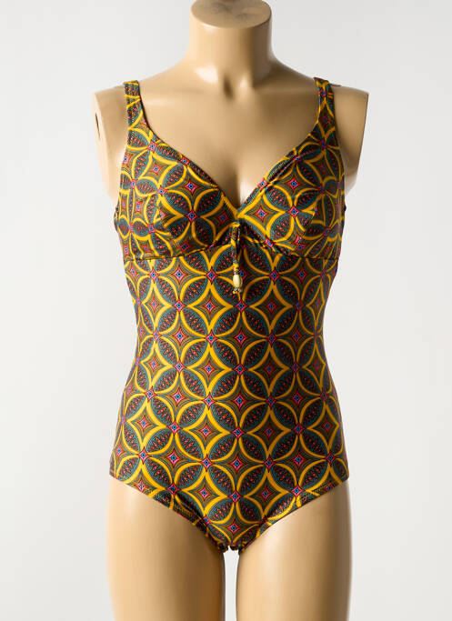 Costum de baie dintr-o singură piesă galben ANTIGEL femeie