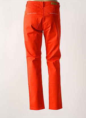 Pantalon chino țesătură poplin mărime normală portocalie HAPPY femeie