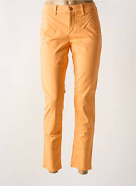 Pantalon chino țesătură poplin mărime normală portocaliu deschis HAPPY femme