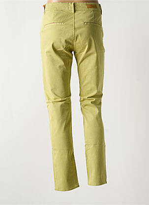Pantalon chino țesătură poplin mărime normală verde HAPPY femeie