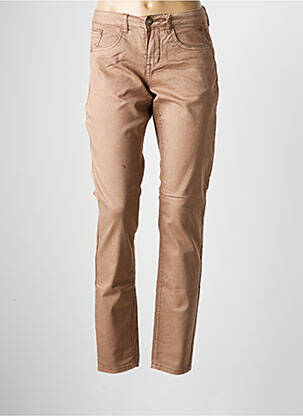 Pantalon drept elasticitate mărime normală cafe deschis CREAM femeie