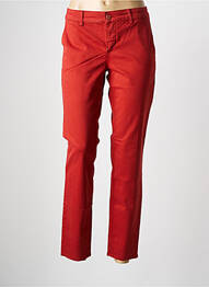 Pantalon chino țesătură poplin mărime normală roșu HAPPY femme