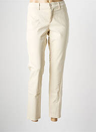 Pantalon chino țesătură poplin mărime normală bej HAPPY femme